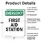 Signmission First Aid Station, 7 in W x Rectangle, Aluminum OS-2PACK-EM-A-710-V-10496 - alternate 5